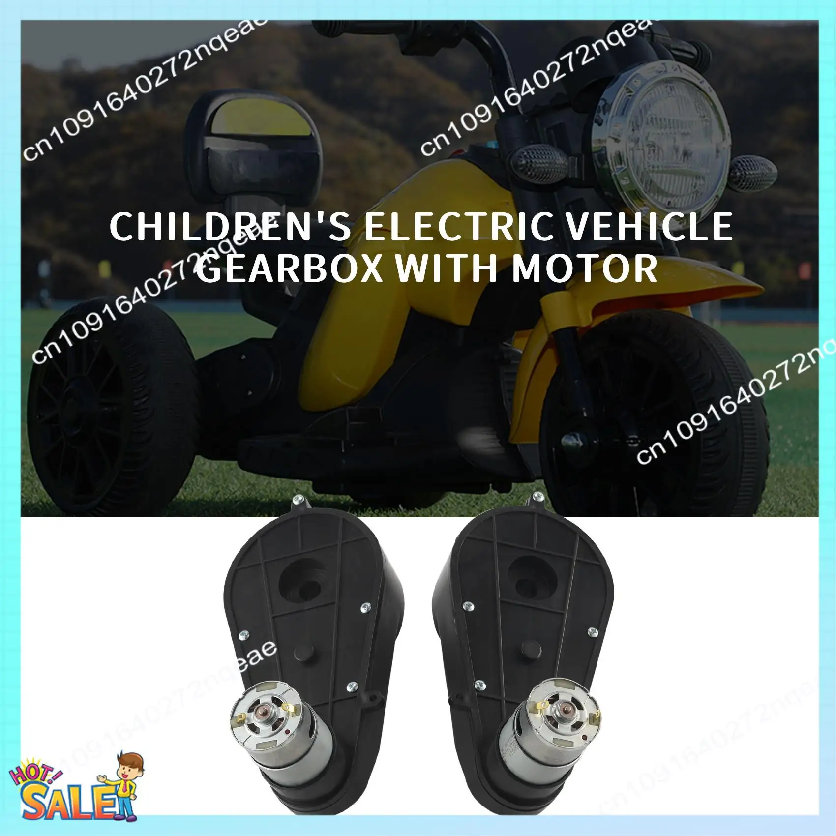 

N08R 2 Pcs 550 Universal Children Electric Car Gearbox With Motor, 12Vdc Motor With Gear Box, Kids Ride On Car Baby Car Parts