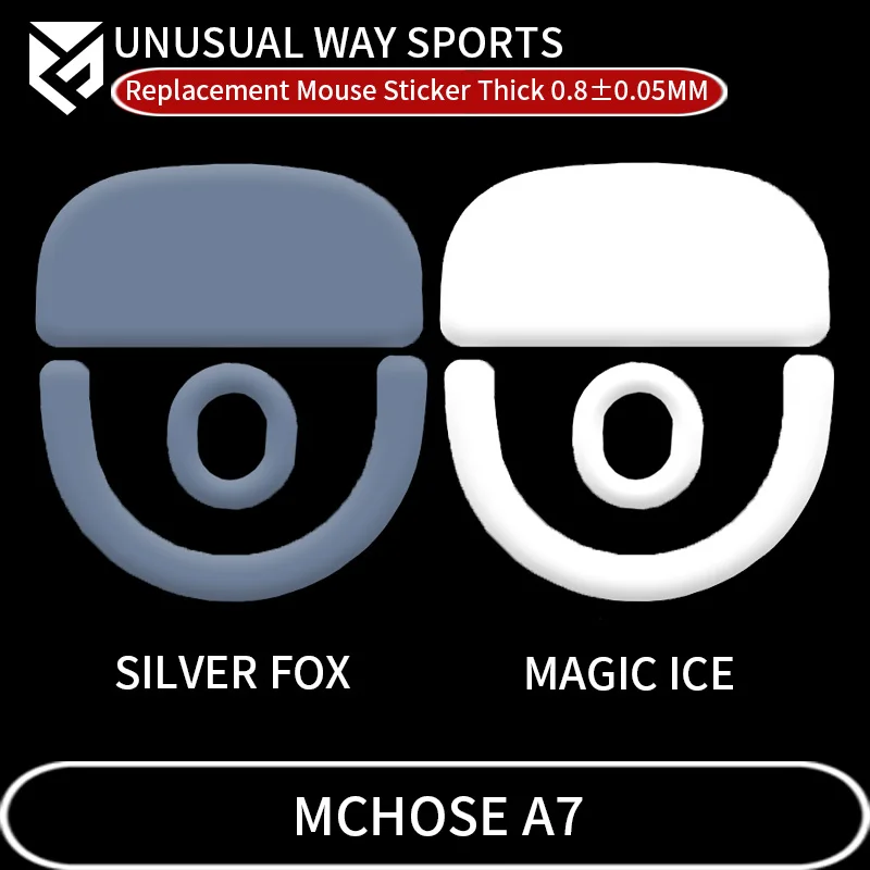 UnusualWaySports Mouse Skates Feet MCHOSE A7 Cambered Surface PTFE Anti Collapse Magic Ice Pink Black Silver Fox