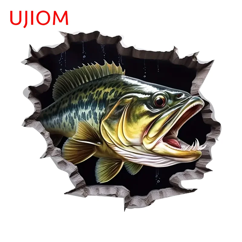 UJIOM Tear Fishing Item Design Wall Stickers Attractive Cartoon Graphics Host Art DIY Home Decal Decoration Chambres DIY
