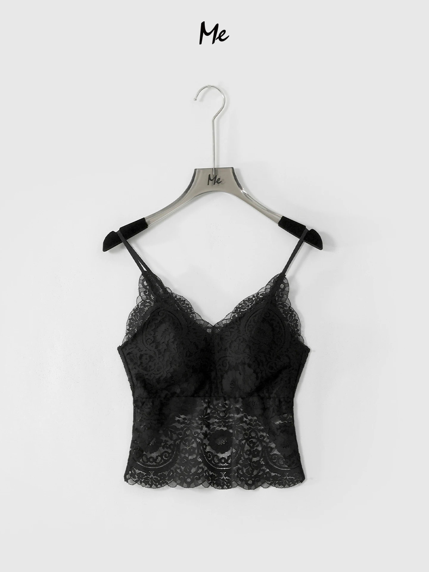 

Pure Desire Lace Cross Ba Vest with Chest Pad Women's Slimming Strap Vest V-ne Nylon Fabric Thin Summer Inner Wear