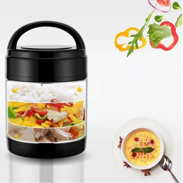 Large Capacity Portable Multi-Layer Vacuum Insulated Food Jar Sublimation Lunch Box with Excellent Portability