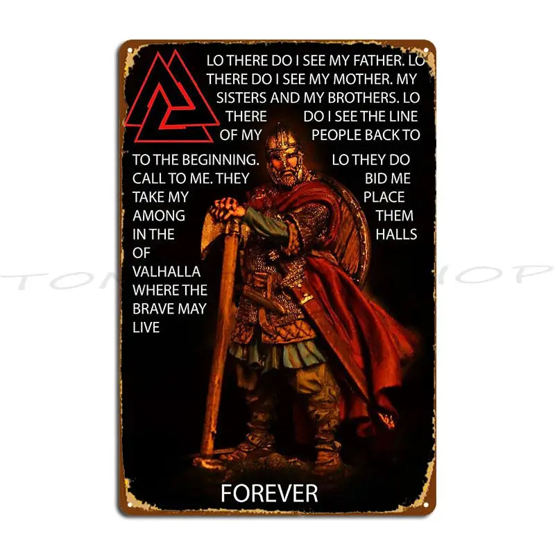 Pagans Prayer Metal Sign Garage Vintage Mural Classic Create Tin Sign Poster