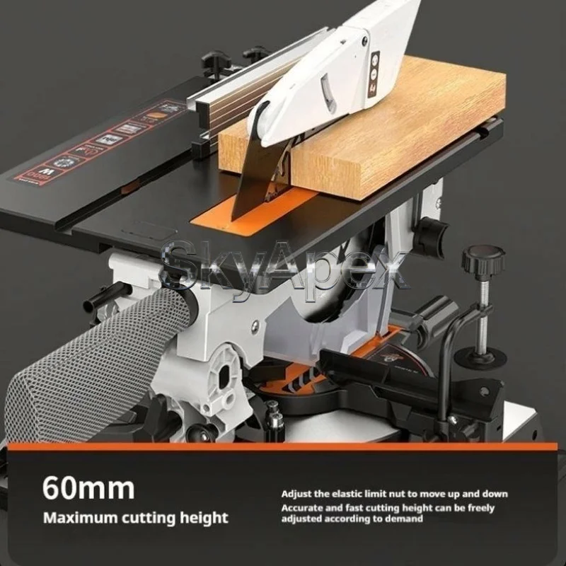 Dual Function 10in Compound Miter Saw Table Saw Woodworking Equipment For 45 Degree Aluminum Profile Cutting