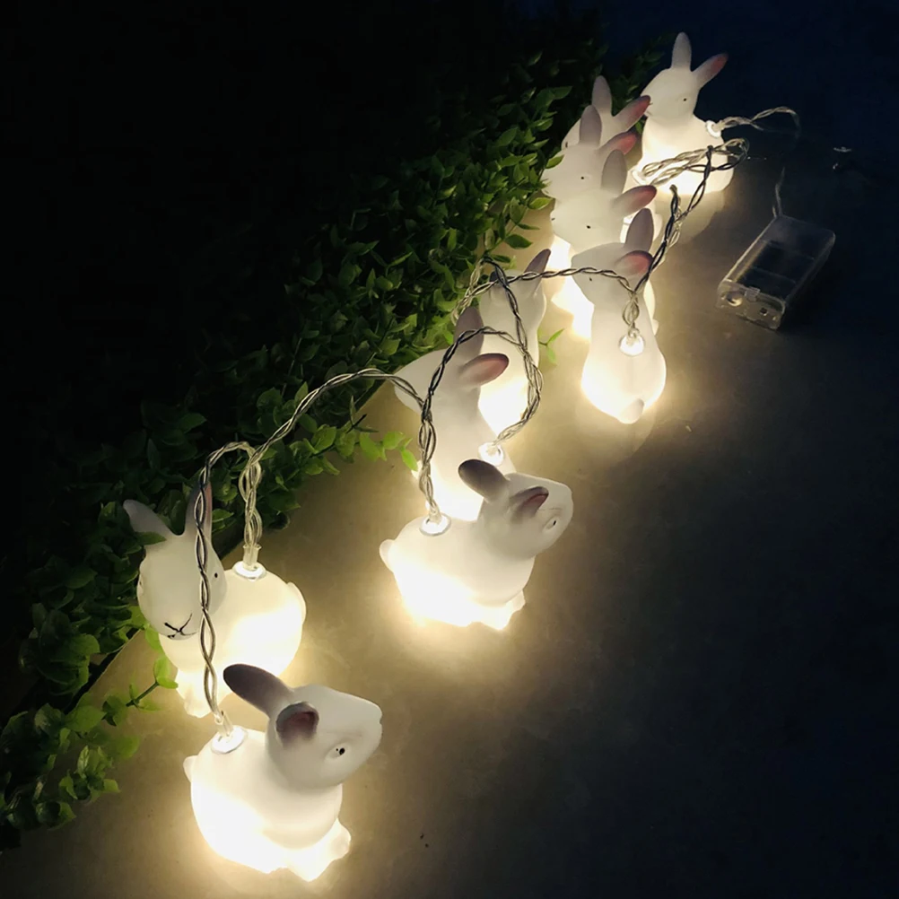 

Rabbit String Home Decor Bedroom Cute Easter String Light Lamp Bunny Animal Easter Party DIY Low Power Warm Atmosphere