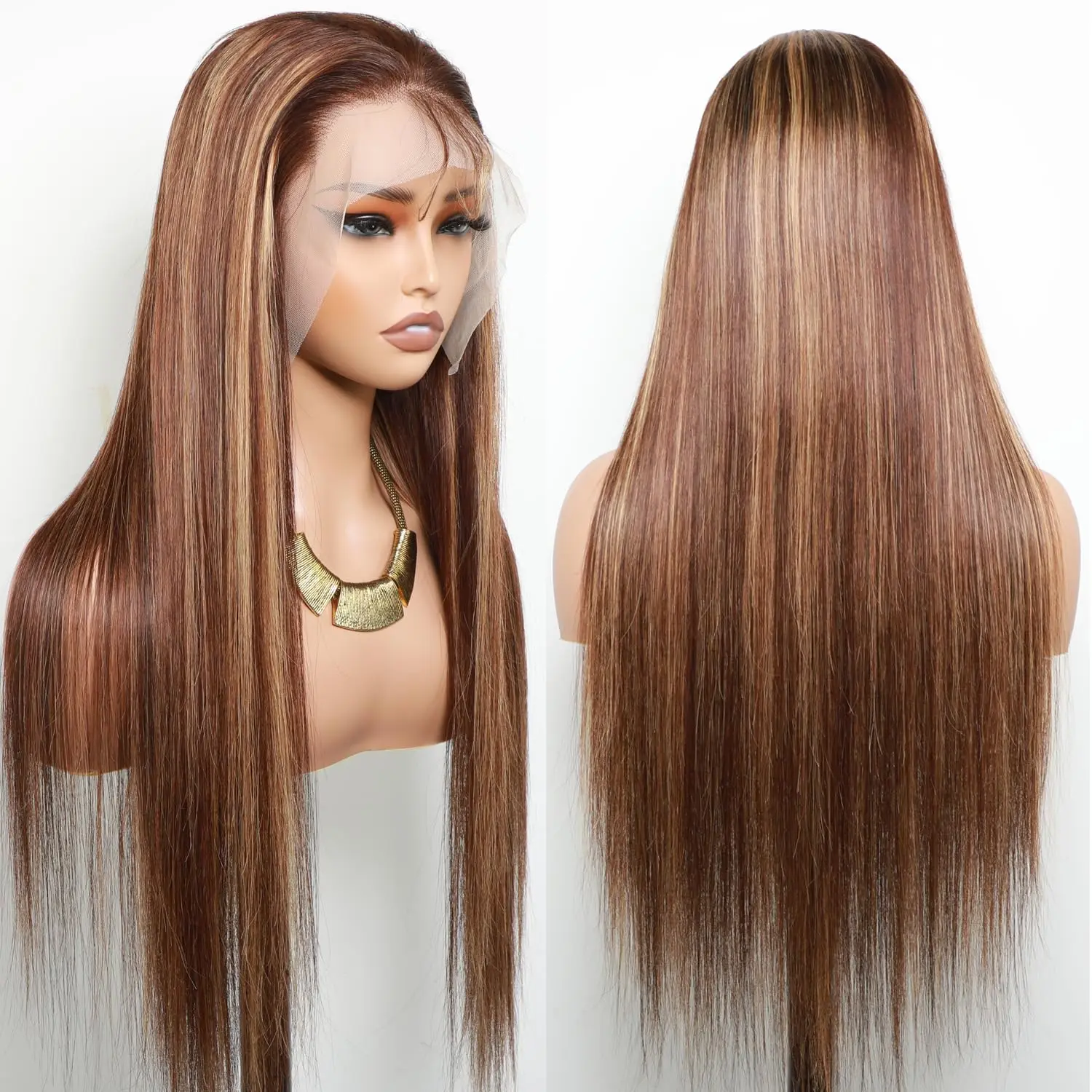 

Highlight Wig Human Hair Lace Front Wigs 13x6 Bone Straight Blonde Ombre Color 13X4 Lace Frontal Wigs Pre Plucked For Women