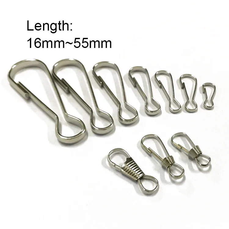 10~40 Pcs  Snap Spring Clip Lanyard Snap Clip Hooks 16mm~55mm for Keychain Keyring Accessories Connecting Rings