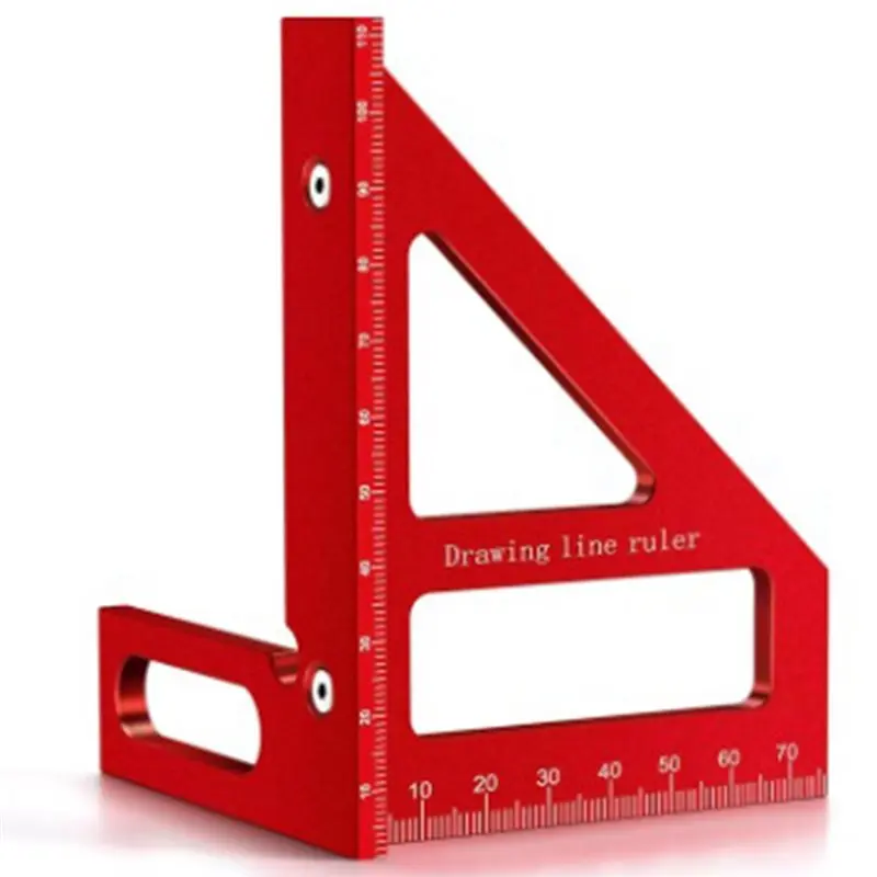 [HOT!】 2Pcs Carpenter Square Kit - Aluminum Square Protractor And Center Finder Woodworking Multi Angle Layout Measuring Ruler