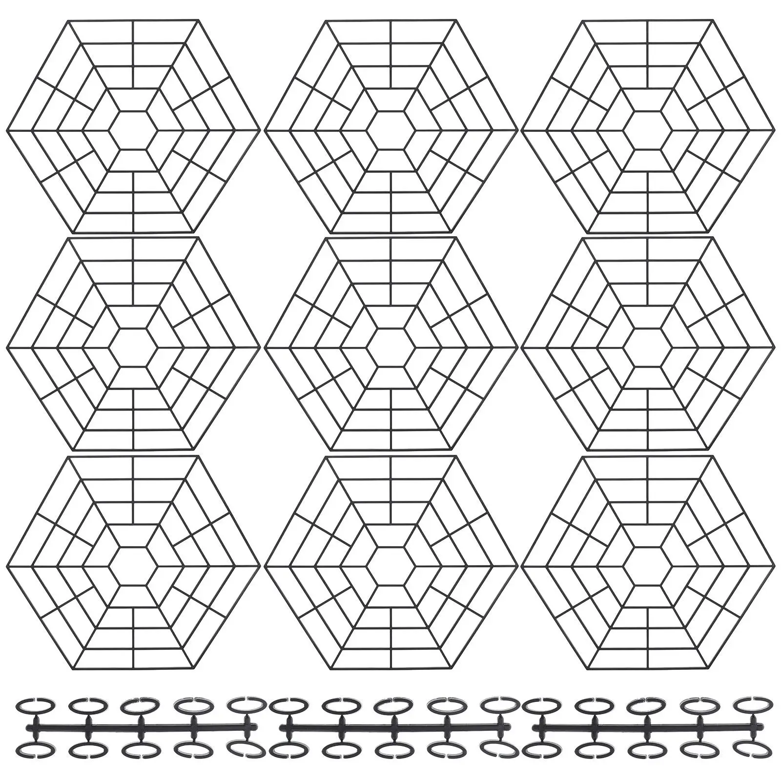 10Pcs 6-Point Fish Pond Net Premium Nylon Protective Guard Mesh Uv-Resistant Bird Deterrent for Garden Koi Water Features Ponds