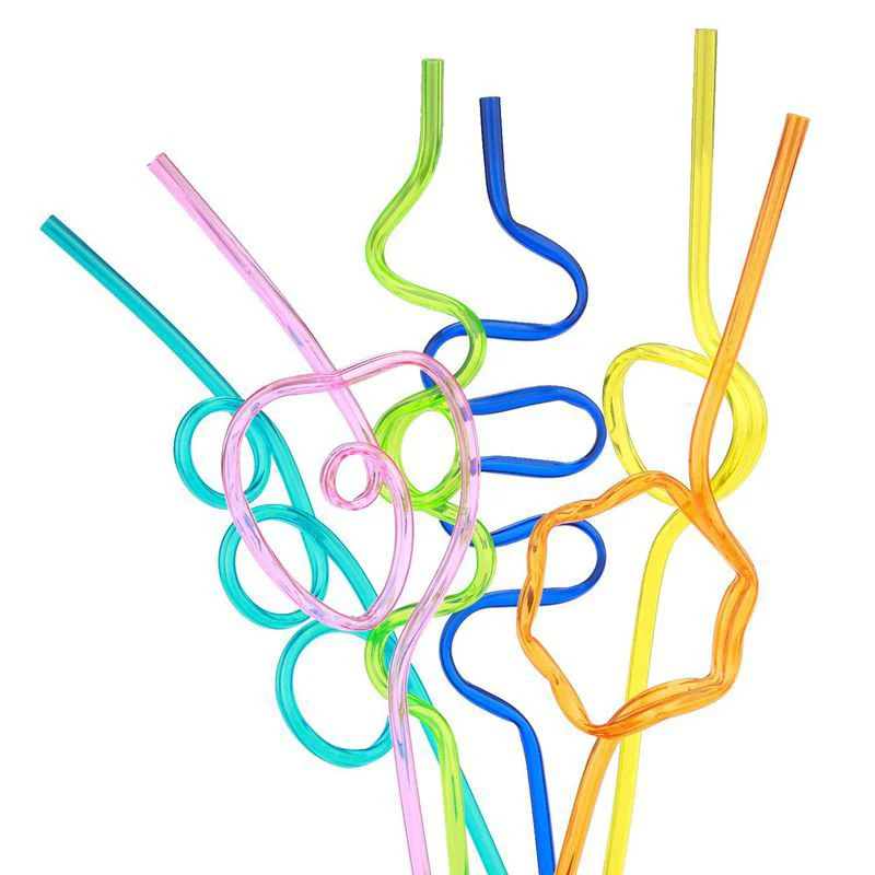 

Pvc Material Straw Creative And Fashionable Curved Shaped Straw Bar And Household Reusable Straw Random Style