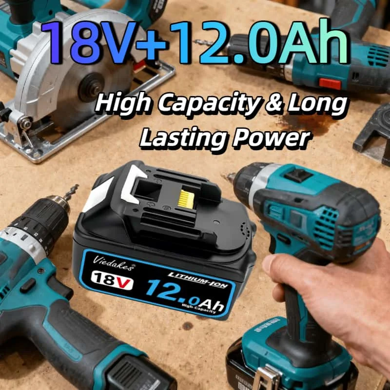 

Best-selling！for Makita 18V 12.0Ah Li-Ion Battery:Emergency Power Backup for Construction Sites,Non-Stop Output for Urgent Tasks