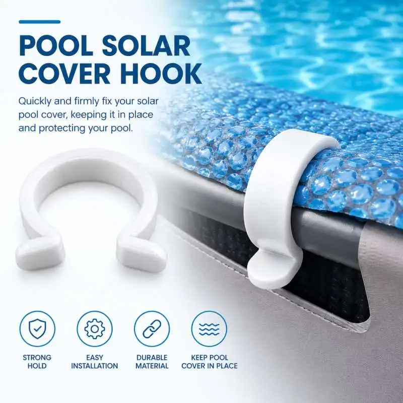 Pool Solar Cover Hook Swimming Pool Blanket Fastener Hook Solar Sheet Fixing Holder Pool Accessory