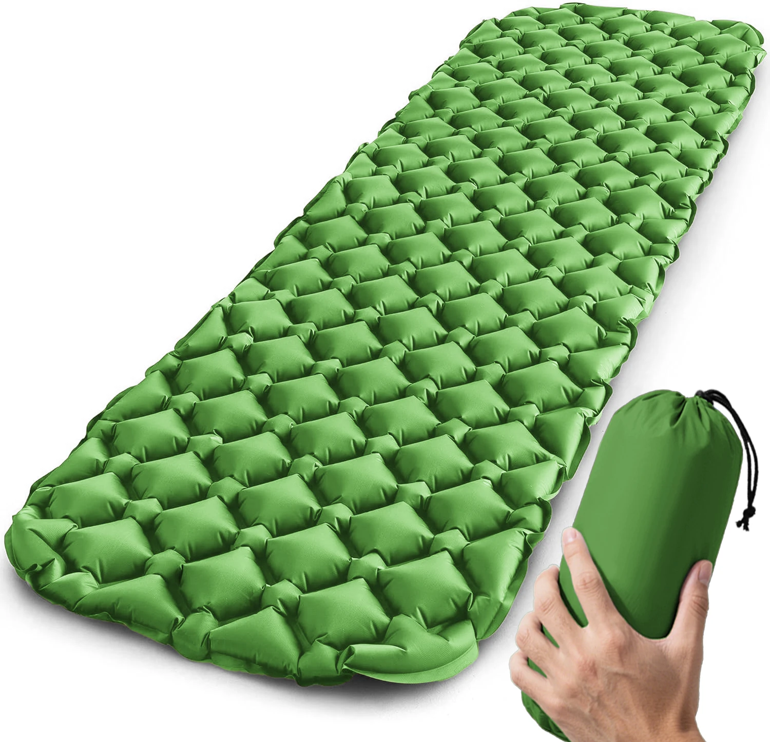 Outdoor Sleeping Pad Camping Inflatable Mattress Ultralight Air Cushion Travel Mat Folding Bed No Headrest For Travel Hiking image 3