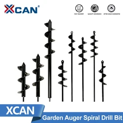 XCAN Garden Auger Spiral Drill Bit Hex Shaft Auger Yard Gardening Bedding Planting Post Hole Digger Tools