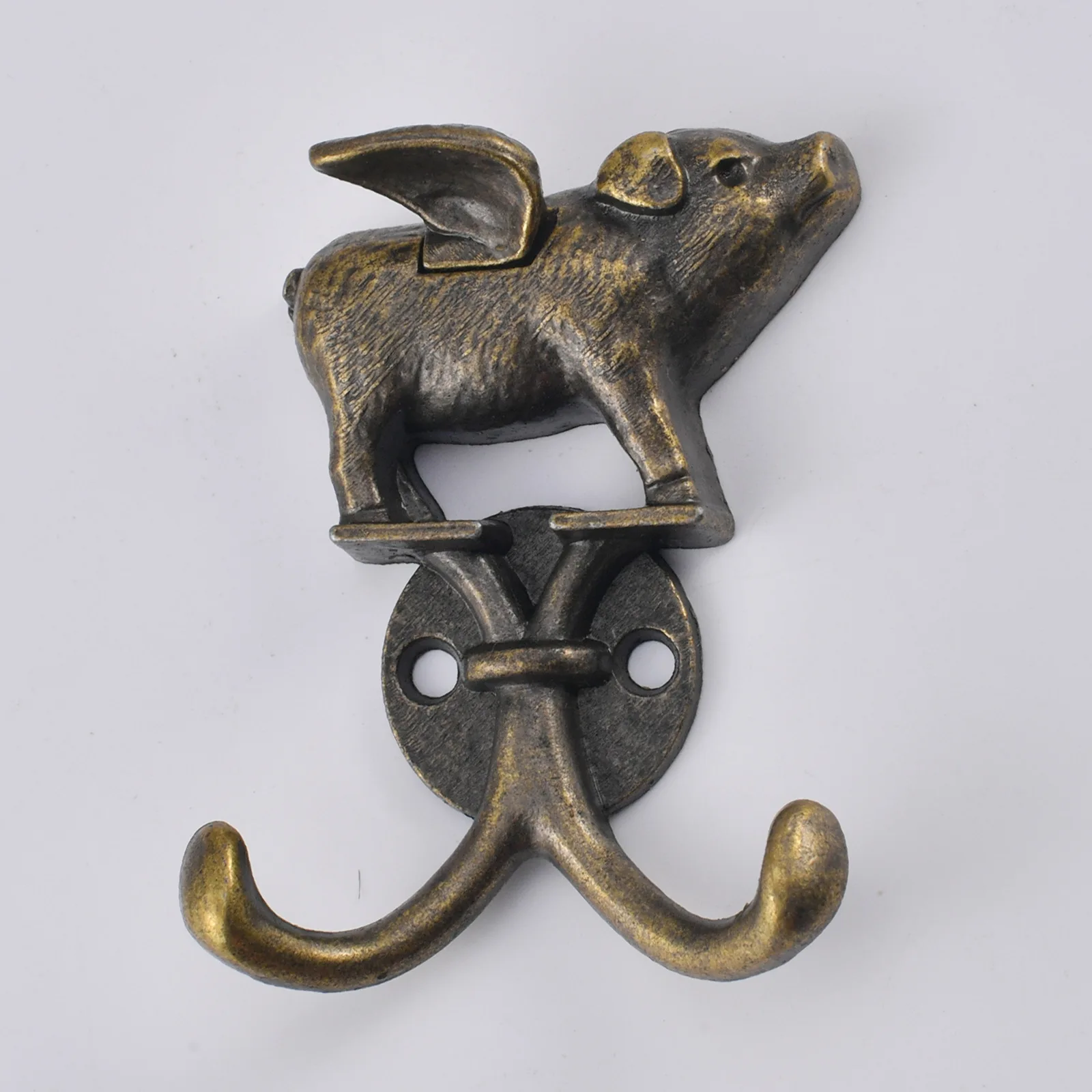 Retro Flying Pig Hook Clothing Hook European Zinc Alloy Hook Creative Decoration Wall Hanging Door Hanging Cross-border Clothing