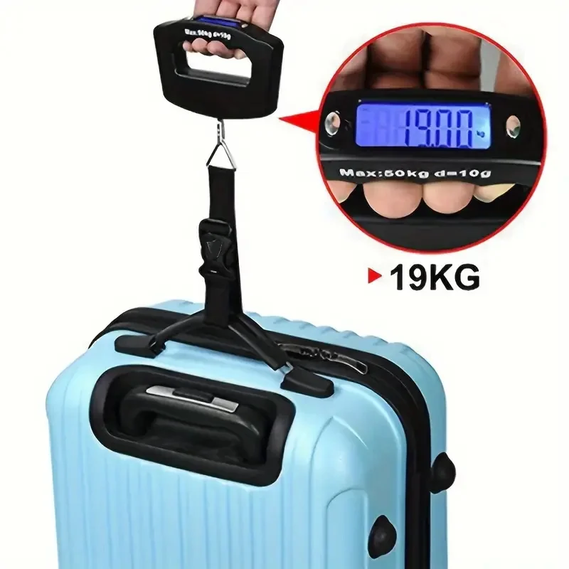 Bilancia per bagagli digitale da 50kg/10g valigia portatile elettronica da viaggio pesa con bilance da viaggio elettroniche retroilluminate