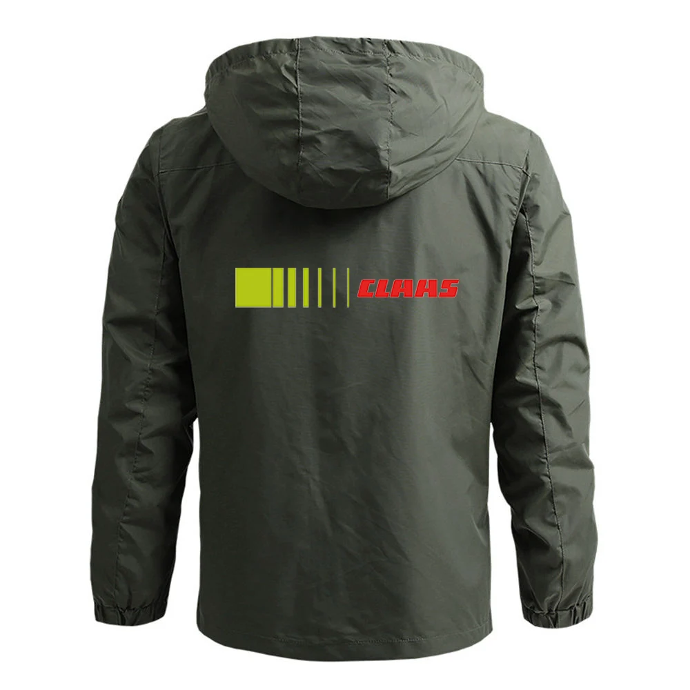 2025 Musim Semi Musim Gugur Claas Cetak Kasual Kesederhanaan Kardigan Ritsleting Mantel Tahan Angin Pria Klasik Dilepas Topi Jaket Jaket