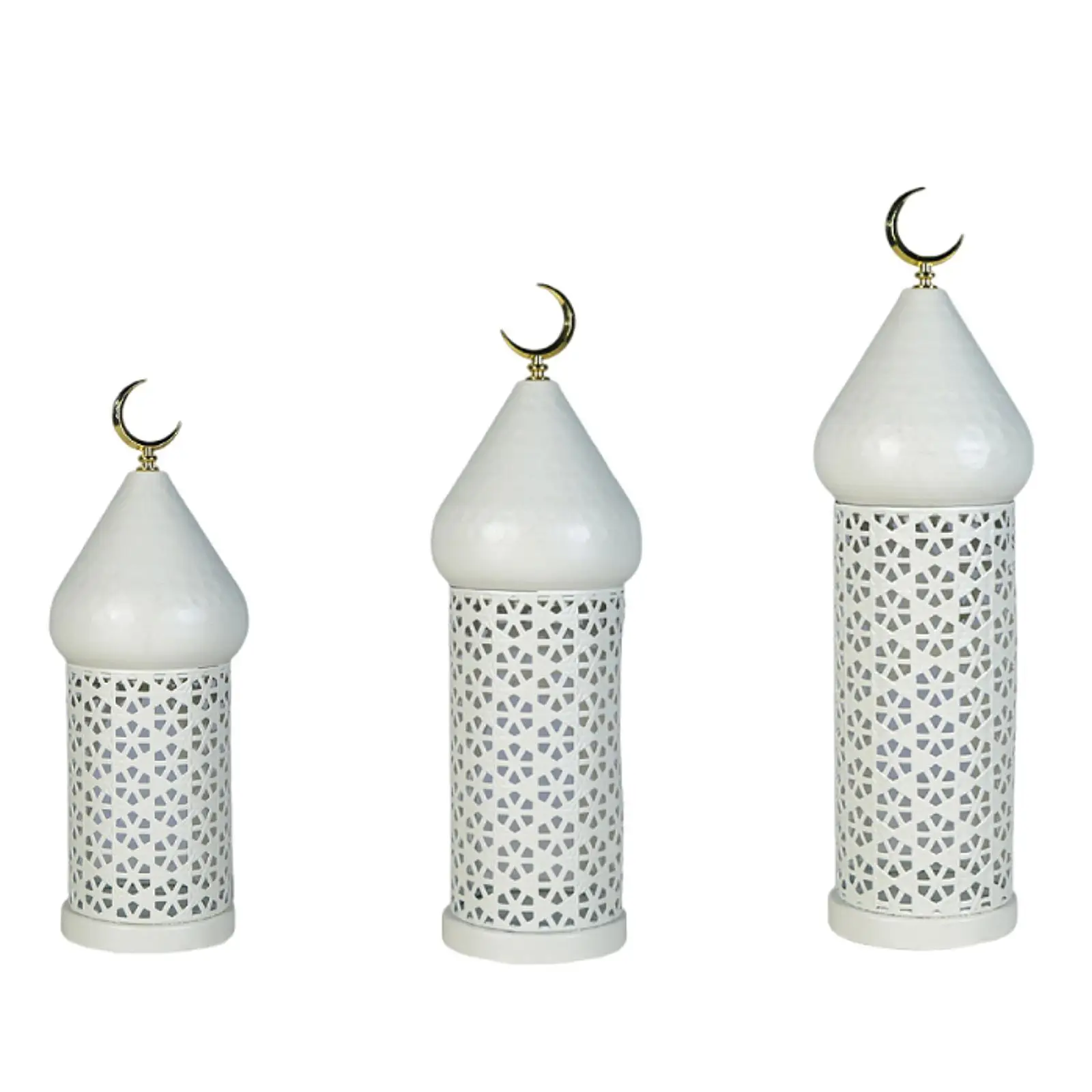 Decorative Candle Holder Ramadan Decoration Eid Mubarak Desktop Ornament for Weddings Living Room Dining Room Mantel Home Decor