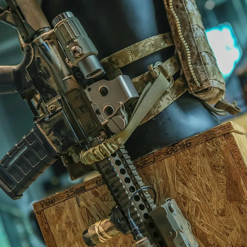 ايمرسونجير لسلسلة L.Q.E حبال أحزمة البنادق التكتيكية نقطة واحدة حزام الكتف حامل الادسنس اطلاق النار الصيد القتالية EM8480