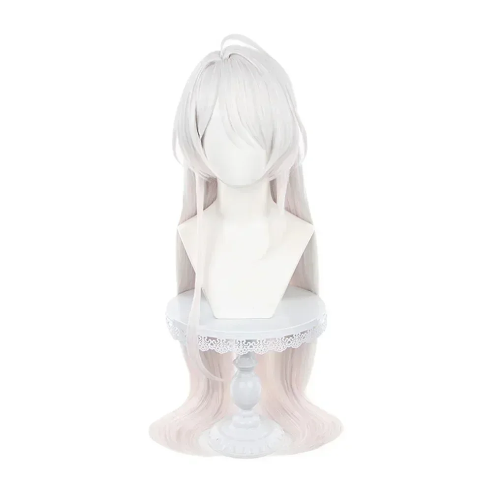 

Acheron Cosplay Wigs Long Straight White Pink Honkai Star Rail Anime Heat Resistant Synthetic Hair Props