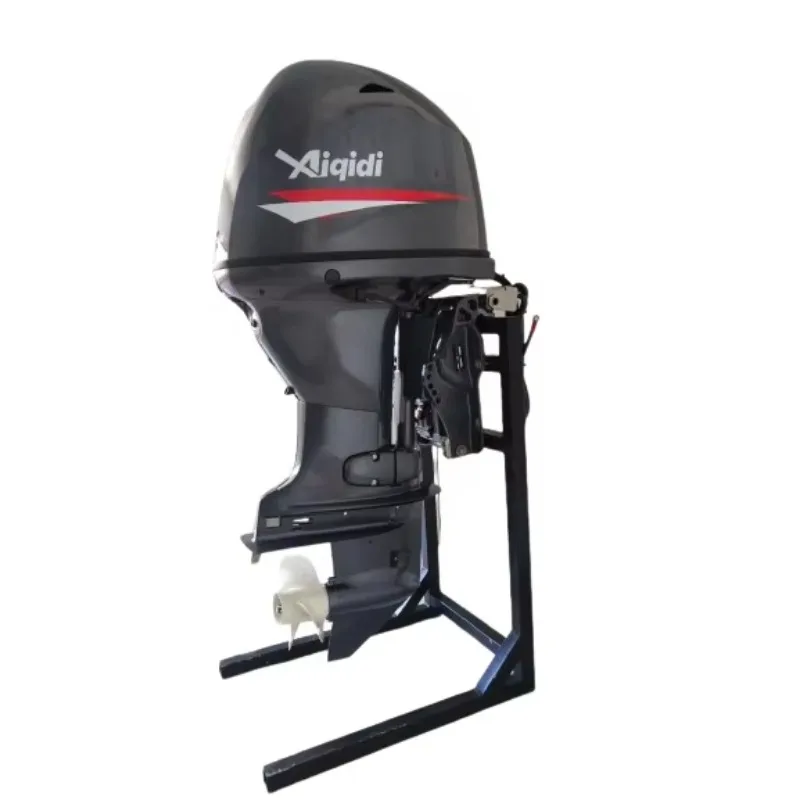Aiqidi F60  Outboard Motor Gray Color with EFI Power Trim  Remote Control and Tiller Control Water Cooled