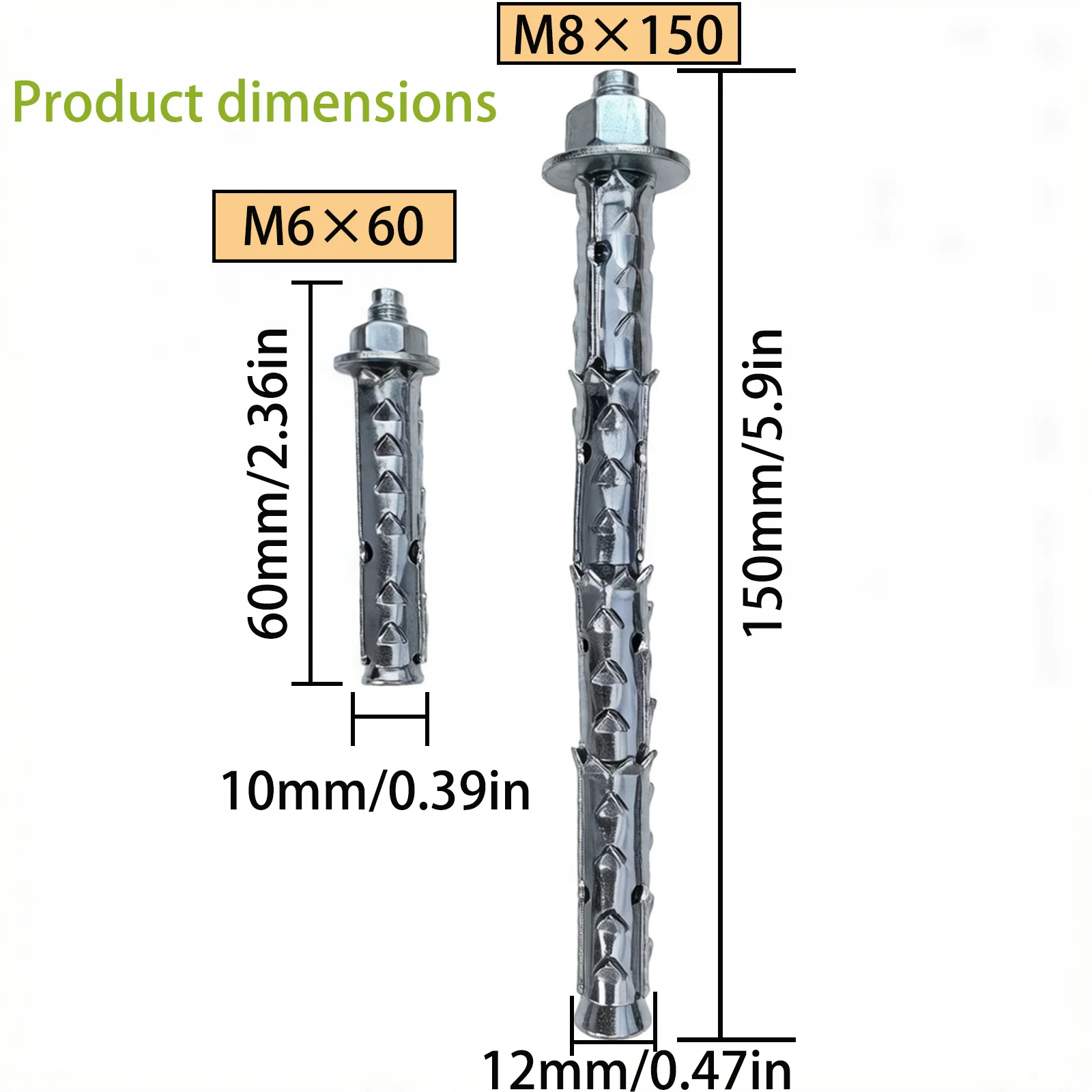 シンダーブロックと中空レンガ用スリーブアンカー、家具用炭素鋼 - Drywall Anchor Screw のレビューと価格