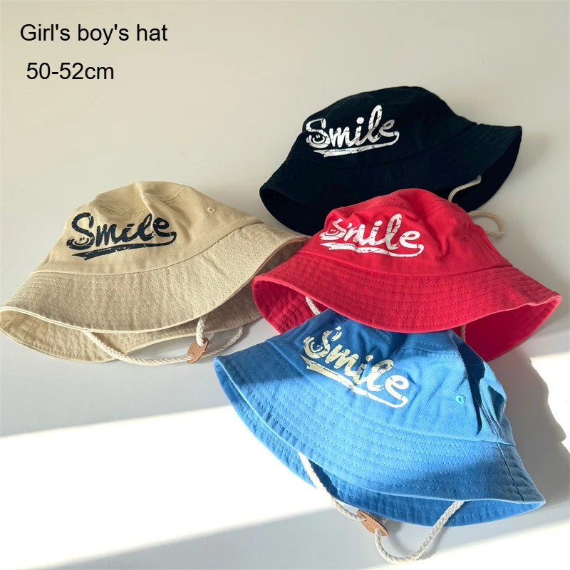 2026 Frühling Neue Kinderhüte 50-52cm Jungen Breitrand UV-Schutz Kappe Sommer Fischerhut Sonnenhut für Jungen und Mädchen