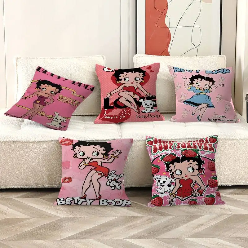 B-Betty-Cute B-Boop Anime Pillow Gift Home Office Decoration Pillow Bedroom Sofa Car Cushion CoverPillow Case