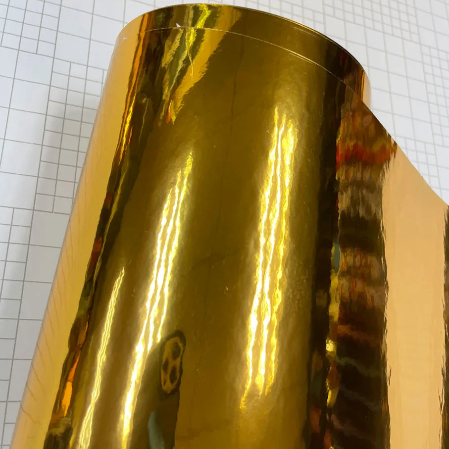 10/20/30/40/50/58x152cm Gold Golden Chrome Mirror Car Wrap Vinyl Covering Film Sticker Decal Roll Sheet Air Release Bubble Free