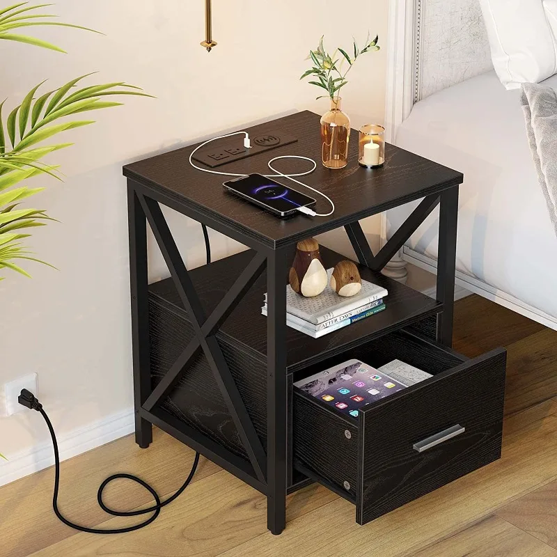 

Retro American coffee table USB charging simple sofa