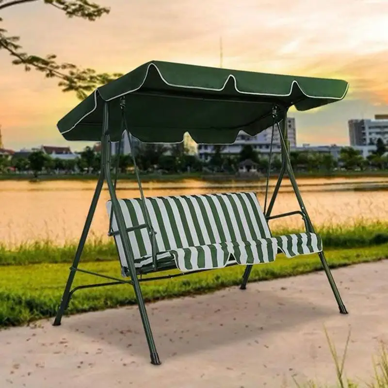 Porch Swing Awning Replacement Waterproof Canopy Swings Top Rain Cover Garden Patio Hammock Swing Awning Outdoor Sunshade Cover