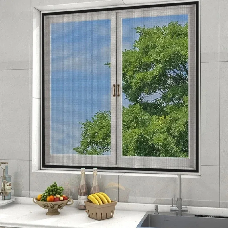 Simple Anti Mosquito No Need to Punch Holes Mosquito Net Window Self-adhesive Type Anti-mosquito Screens Home Textile Garden