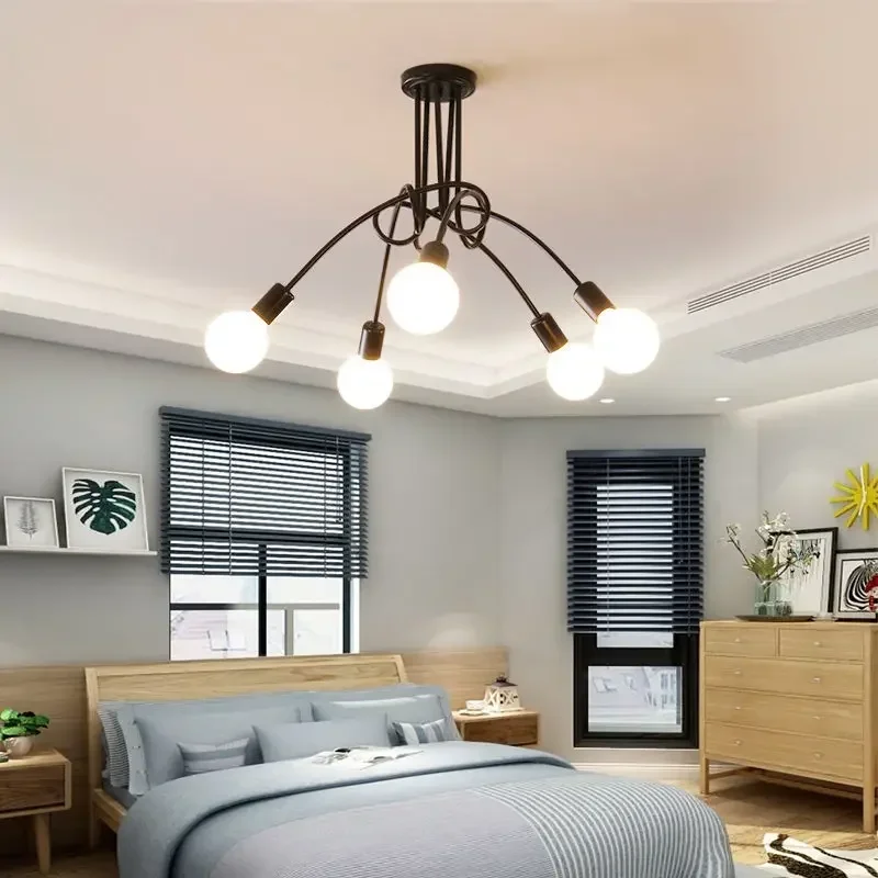 Simple Retro Chandeliers Creative Industrial Style Ceiling Cheap Flush Light Fixtures for Dining Kitchen Lobby Bed Living Room