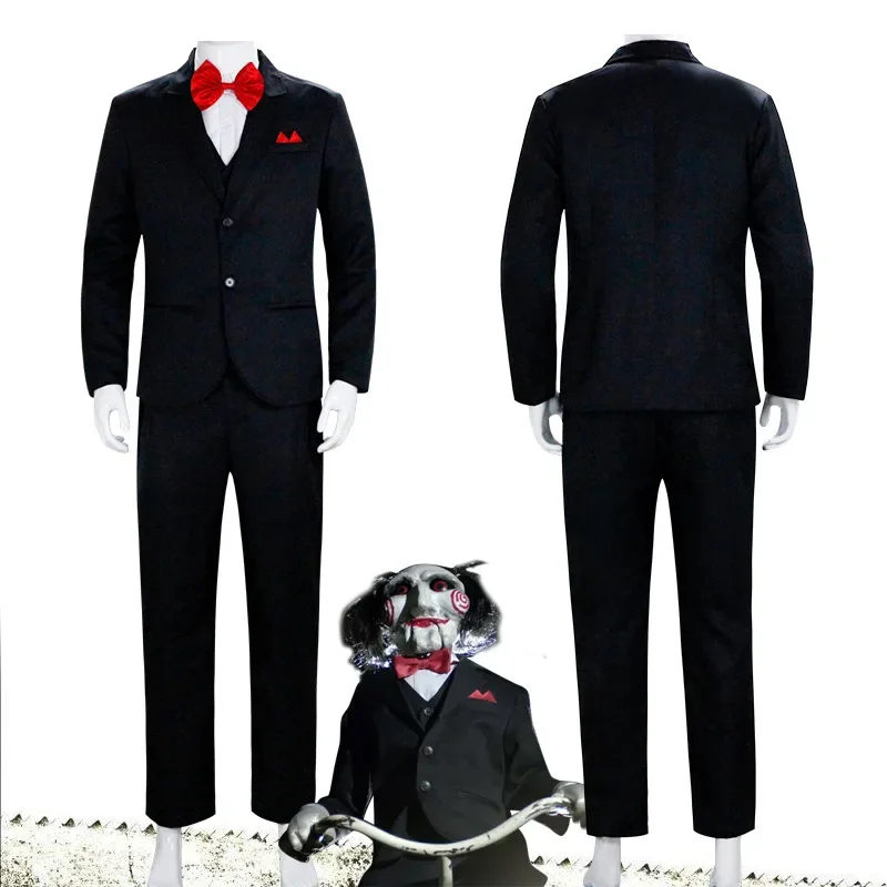 Juego Macabro Saws Coat Shirt Top Pants Suit Cosplay Costume Halloween Masquerade Carnival Party Outfits for Men