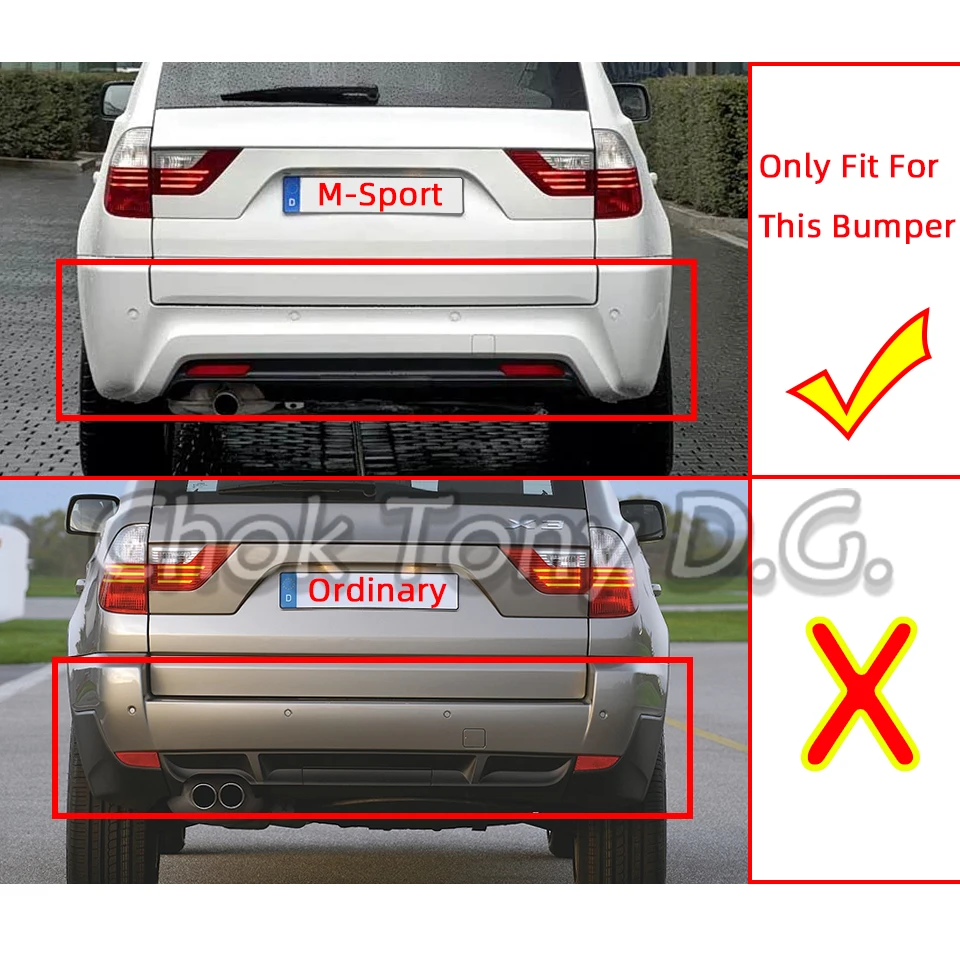 Rear Bumper Tow Hook Cover Cap For BMW X3 E83 LCI M-Packet 2003-2010 Painted 51123416948 Towing Hauling Trailer Lid Shell Trim