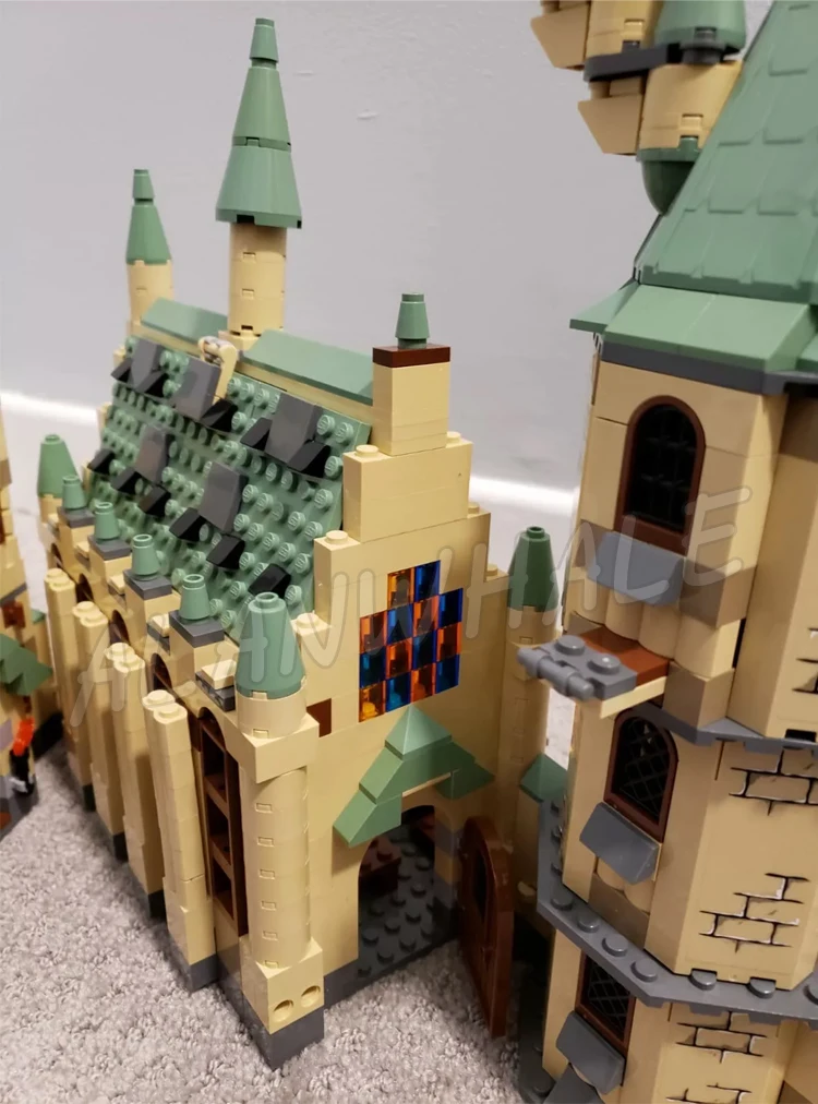 1340 peças castelo escolar mágico do mundo dos feiticeiros grande salão torre desaparecendo armário 16030 bloco de construção brinquedo compatível com modelo