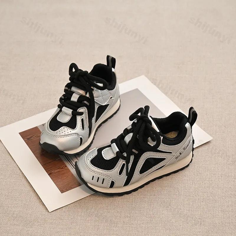 الأطفال تنفس شبكة منخفضة أعلى أحذية رياضية غير رسمية 2025 الخريف جديد الصبي موضة الاتجاه تنوعا مريحة عدم الانزلاق أحذية رياضية #5