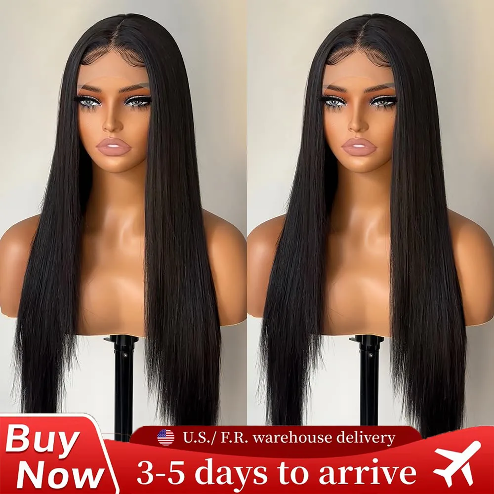 

40 44 Inch Straight 100% Brazilian Human Hair Wigs 250 Density Bone Straight 13x4 13x6 HD Transparent Lace Front Wigs For Women