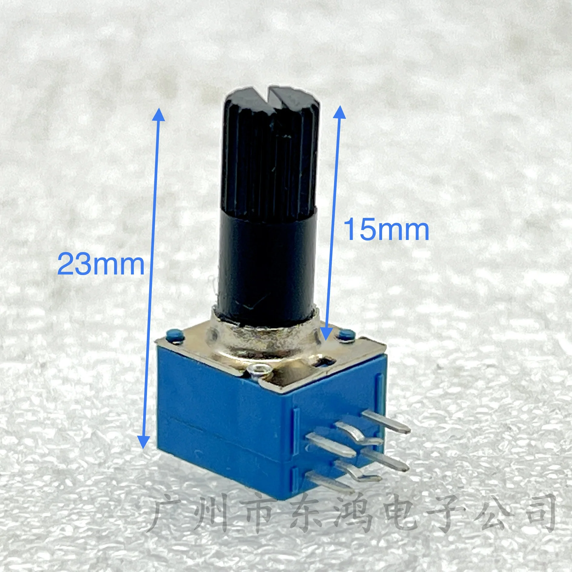 1 PCS Korean plastic RK097 dual adjustable potentiometer b100K volume adjustment resistance shaft length 15mm