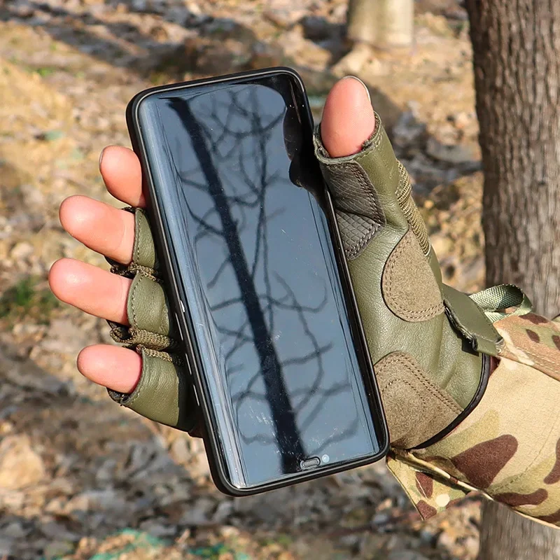 Tactical gloves half-finger military fan sports cycling mountaineering anti-skid special forces training protection wear-resista