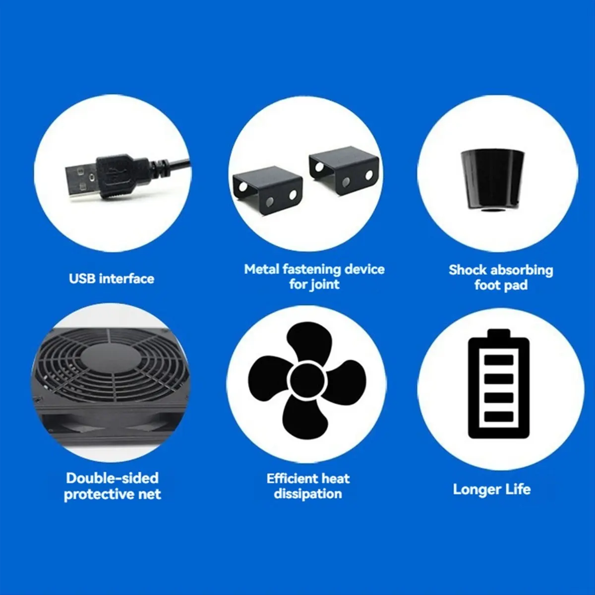 

*N21R 5V USB Powered 120mm 1800PRM Gaming PC Fan 1 Speed Portable Cooling Fan Suitable for Tablet TV Receiver Router 2 Fan