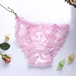 Sexy Womens Panties Silk String Bikini Breathable Briefs Comfortable Underpants Sensual Lingerie Soft Sleep Comfort Underwear