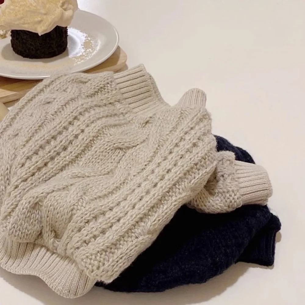 Outfits Solid Color Dog Sweater Two-legged Simple Style Winter Pet Coat Knitted Fashion Puppy Clothing for Small Dog