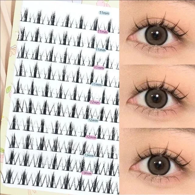 MIAOJIE Moda Girasole Ciglia Finte Simulazione Naturale Fata Cos Visone Ciglia Estensione Trucco Fai Da Te Individuale Segmentato