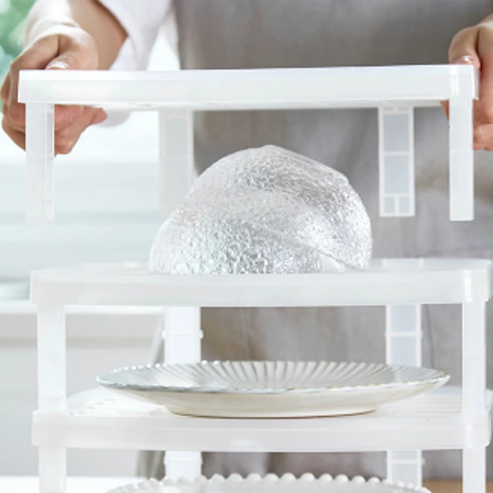 

2PCS Plastic Plate Drain Rack Stackable Kitchen Utensil Holder Chopsticks Drainer Home Storage Organizer