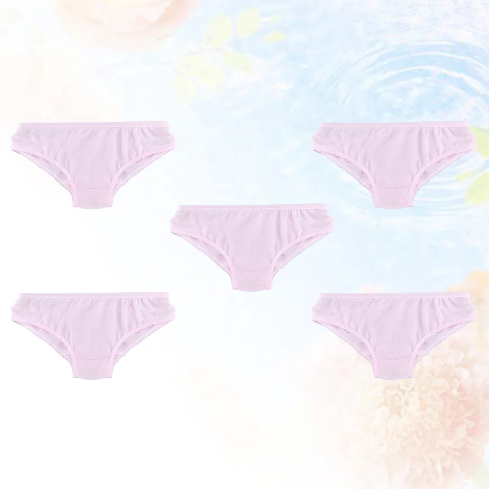 5 Pcs Period Underwear Mid Rise Cotton Women Panties Panty Briefs Business Travel