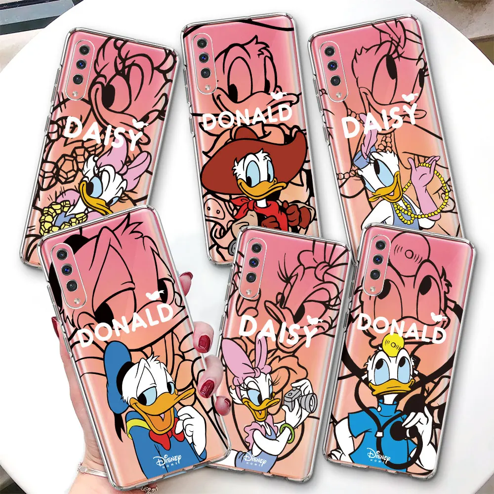 Disney Donald Duck Couple Case for Samsung Galaxy A70 A70s A20e A30s A8 A40 A50 A50s A20 A30 A7 A6 Soft Transparent Phone Cover