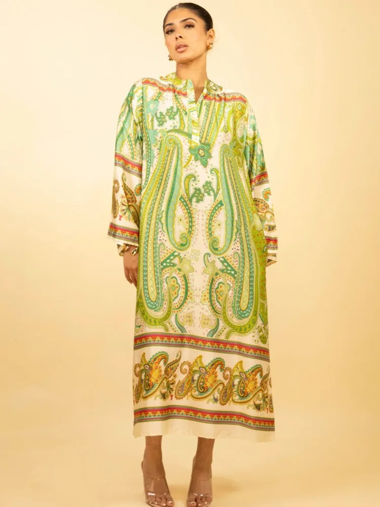 

African Dresses For Women 2025 New African Clothes Dashiki Flower Print Ankara Dresses Bazin Traditional Robe Africa Dress