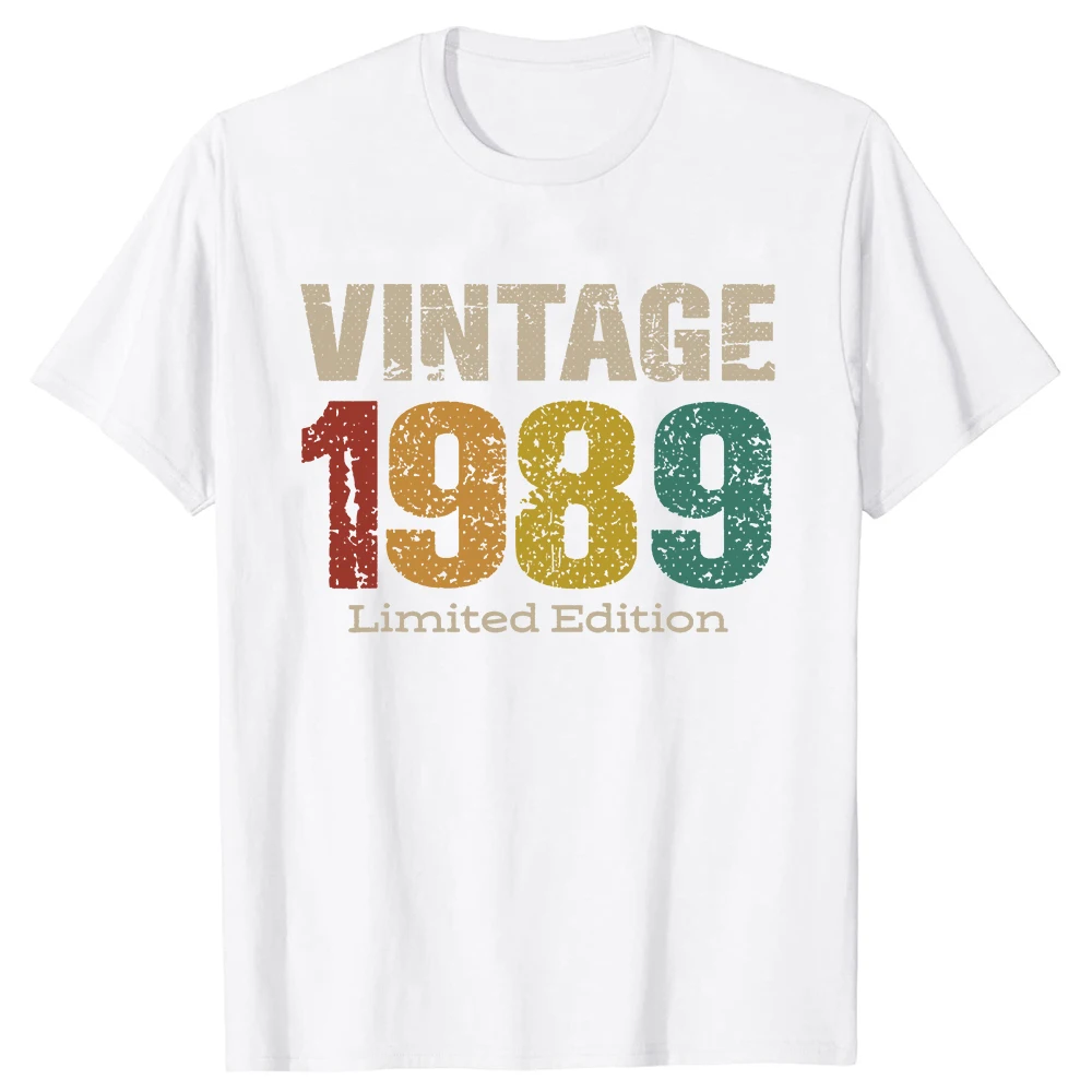 

2025 new model 35 Year Old Gifts Vintage 1989Edition 35th Birthday Tee Tops Short-Sleeve Fashion Tshirt Clothing Casual Basic T-