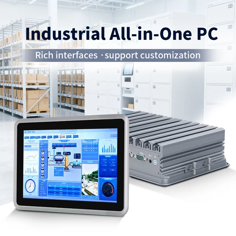 Panel PC Industrial Partaker de 12.1 Pulgadas con Pantalla Táctil Capacitiva J1900 I3 I5 I7 IP65, Doble LAN, Windows/Linux, Todo en Uno, Sin Ventilador