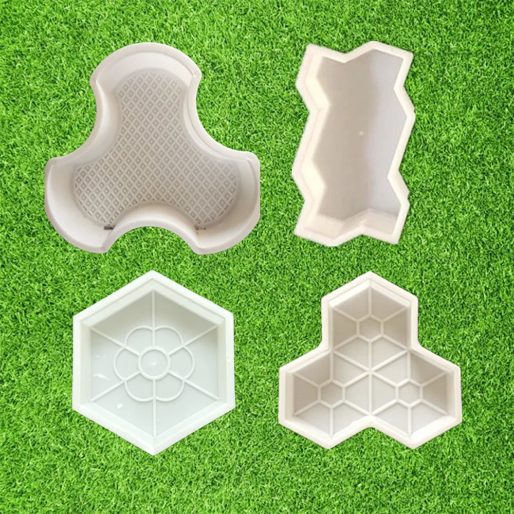 oem Outdoor Road Paving Plastic Floor Brick Tile Cement Concrete Mould  Cement floor mold Floor tile courtyard garden embossed p